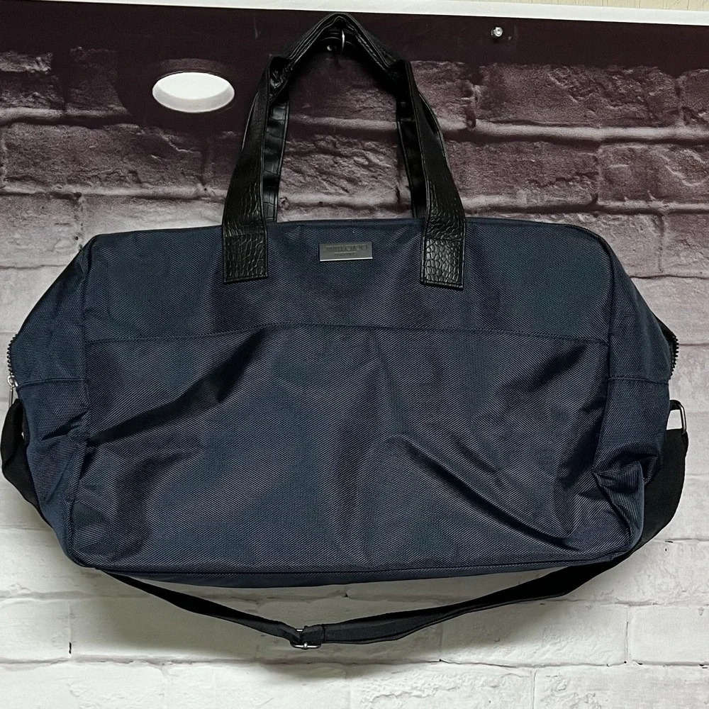 Jimmy Choo Parfums Duffle Tote Bag Navy Nylon‎ Travel Weekend Overnight